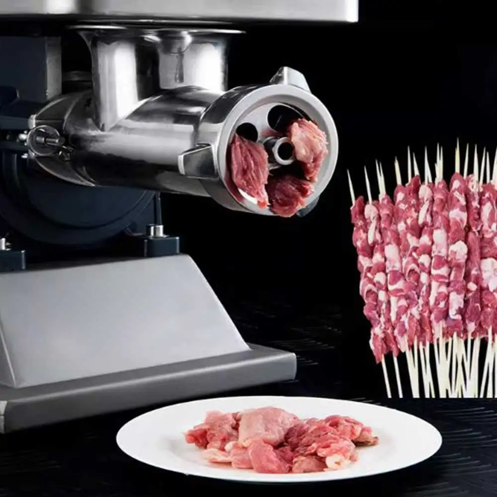 ماكينة تقطيع اللحم 1500 وات ، ماكينة قطع اللحم الصغيرة التجارية ، ماكينة تقطيع اللحوم المنزلية من الفولاذ المقاوم للصدأ