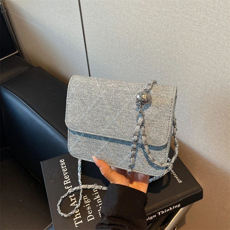 

Модная джинсовая однотонная сумка-тоут, мягкая и удобная женская сумка на плечо, модная легкая повседневная ручная сумка для улицы знаменитостей