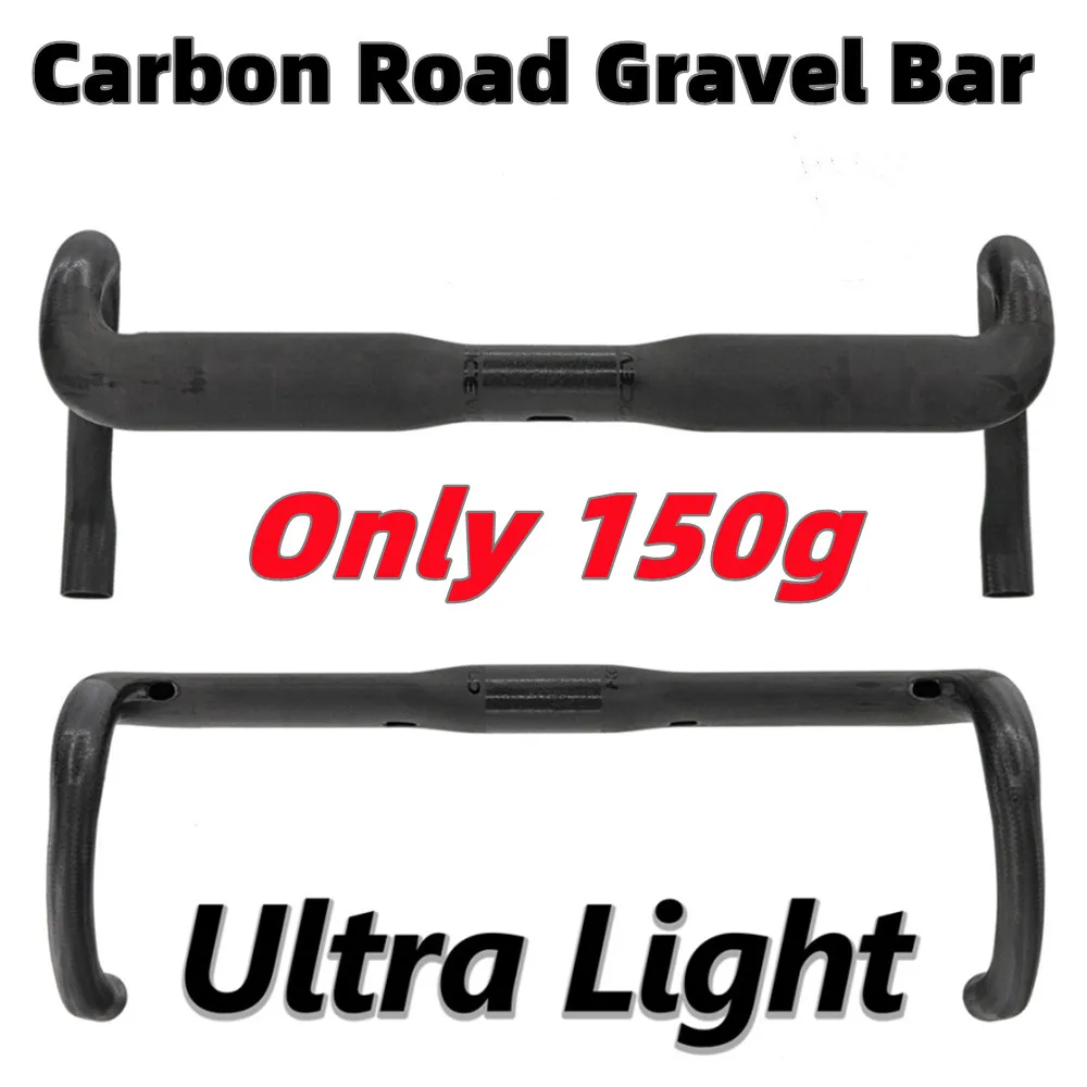 Ultralight 150g Carbon Handlebar Road Carbon Steering Wheel 31.8mm 380/400/420/440mm Bicycle Drop Handle Bar Gravel Road Wheel