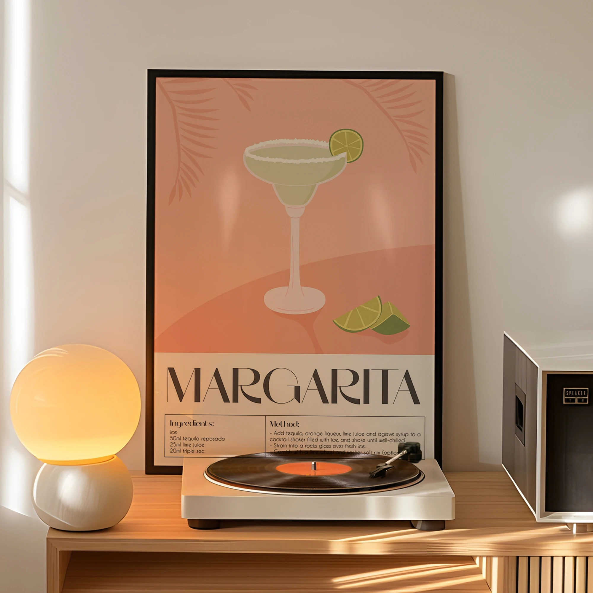 Modern Margarita Cocktail Wall Art Print Canvas Painting Poster Picture For Living Room,Bedroom And Bar Home Decor