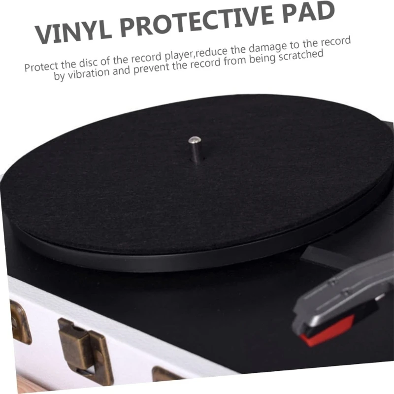 12in Records Pad Soft Wool Felt AntiStatic Vinyls Mats Turntables Slipmat Pad Diameter 305mm Controller Phonograph Accessories