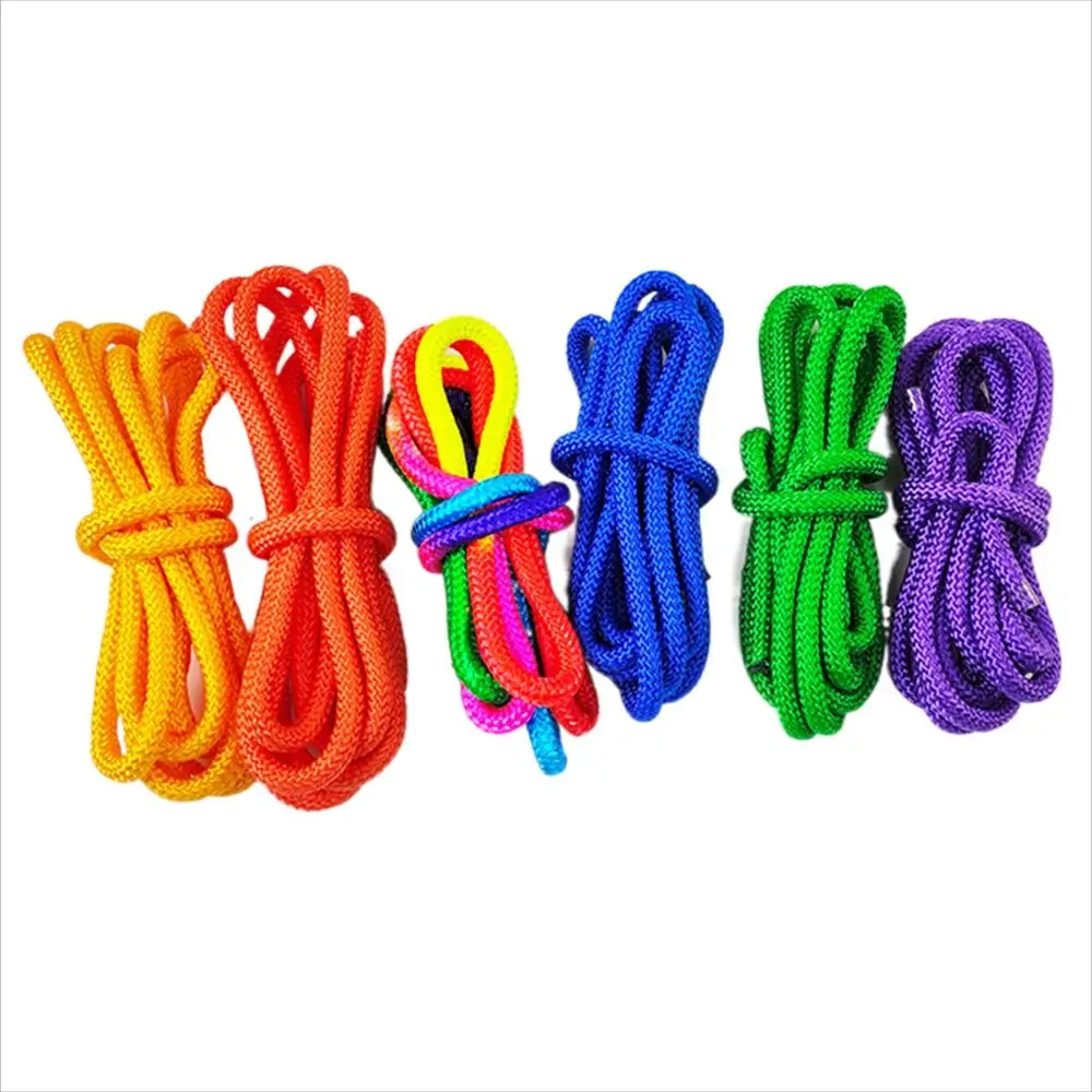 Rainbow Color Gymnastics Arts Rope Artistic Competition Rhythmic Rope Yoga Training Professional Gymnastics Jumping Props