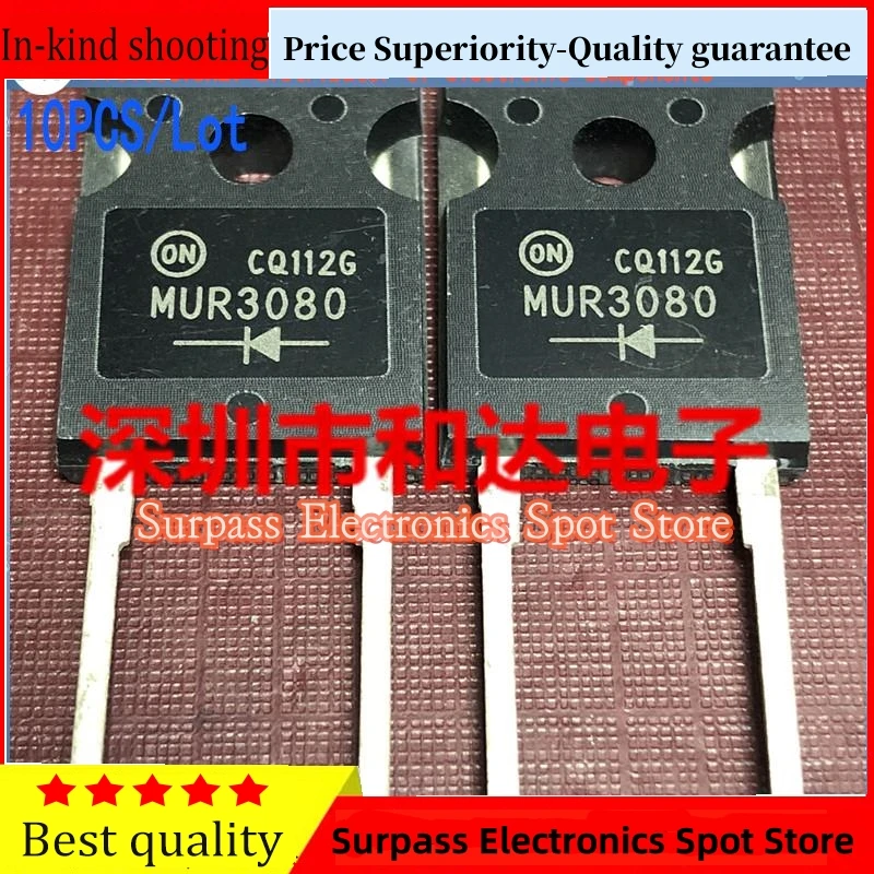 10PCS/Lot MUR3080  MOS TO-247-2 800V 30A New And Imported Original 100%Test