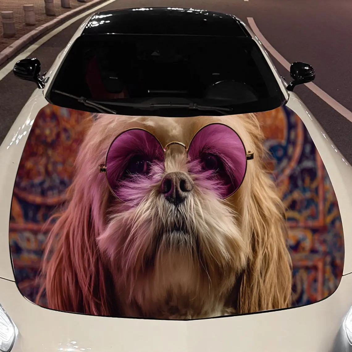 

Fashion dog print,car hood stickers,PVC waterproof Self adhesive car hood sticker,car hood decoration protection stickers,Auto A