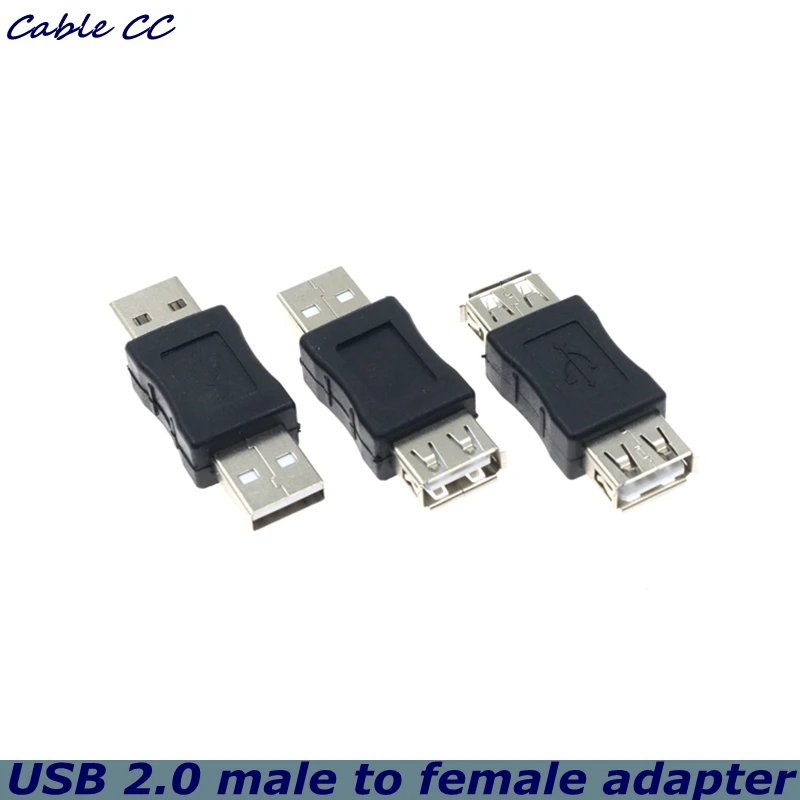 USB A Male female  to Male female Connector Adapter USB 2.0 A Joiner Coupler Extension Extender Data Cable Cord Converter