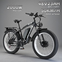 Electric Bicycle KETELES K800 adult 2000W Dual motor 48v23ah Battery Electric Bike 26 inch fat tire Mountain off-road e-bike