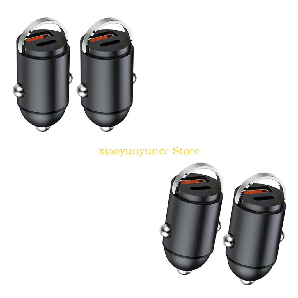 P9JB 2PCS Small Car for Shared Device Power with Metal Housing and Pull Tab in 12V/24V Vehicle Outlets Daily Use