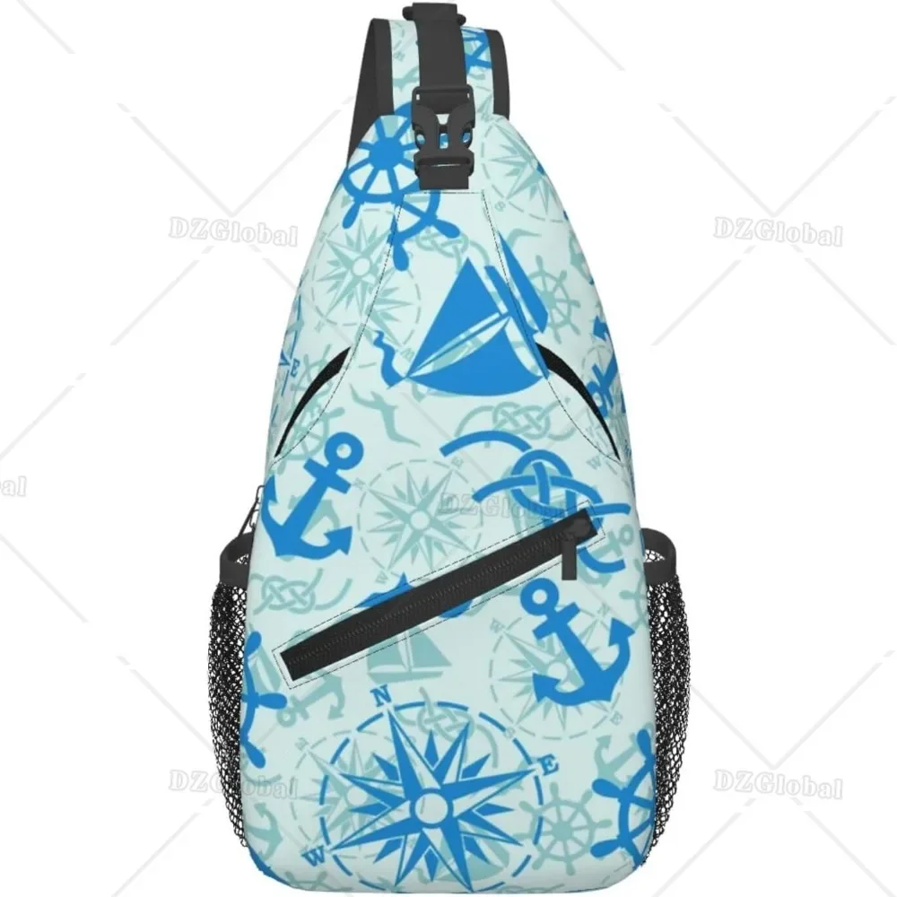 

Ocean Elements Sea Anchor Sling Bag for Men Women Lightweight Shoulder Chest Bags Multipurpose Sling Backpack Crossbody Daypack