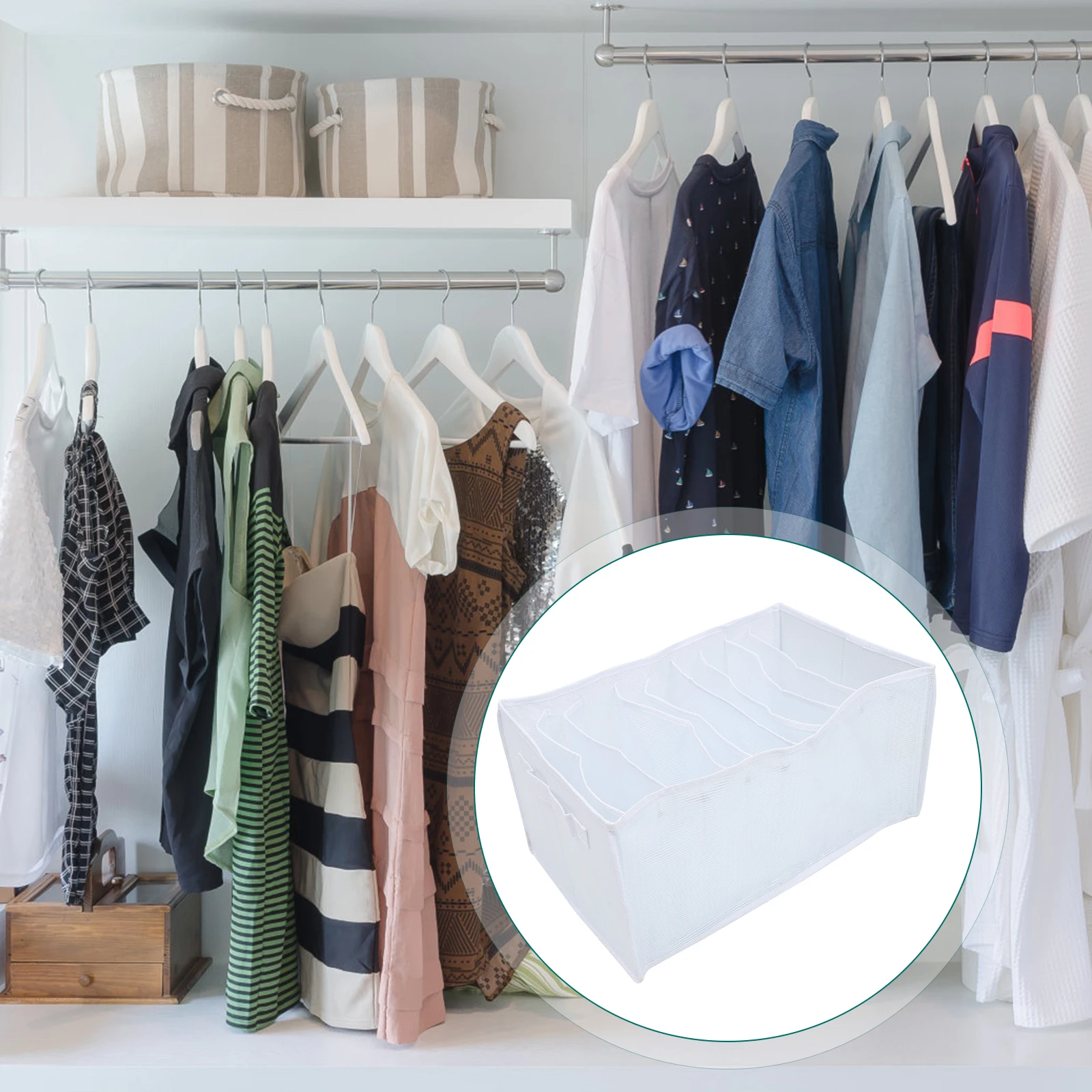 

PVC Mesh Wardrobe Clothes Container Large Capacity Foldable Storage Box Washable Reusable Closet ganizer Household Sundry Keeper