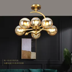 Post-modern Nordic lighting simple modern American style for living room personality dining room study bedroom chandelier