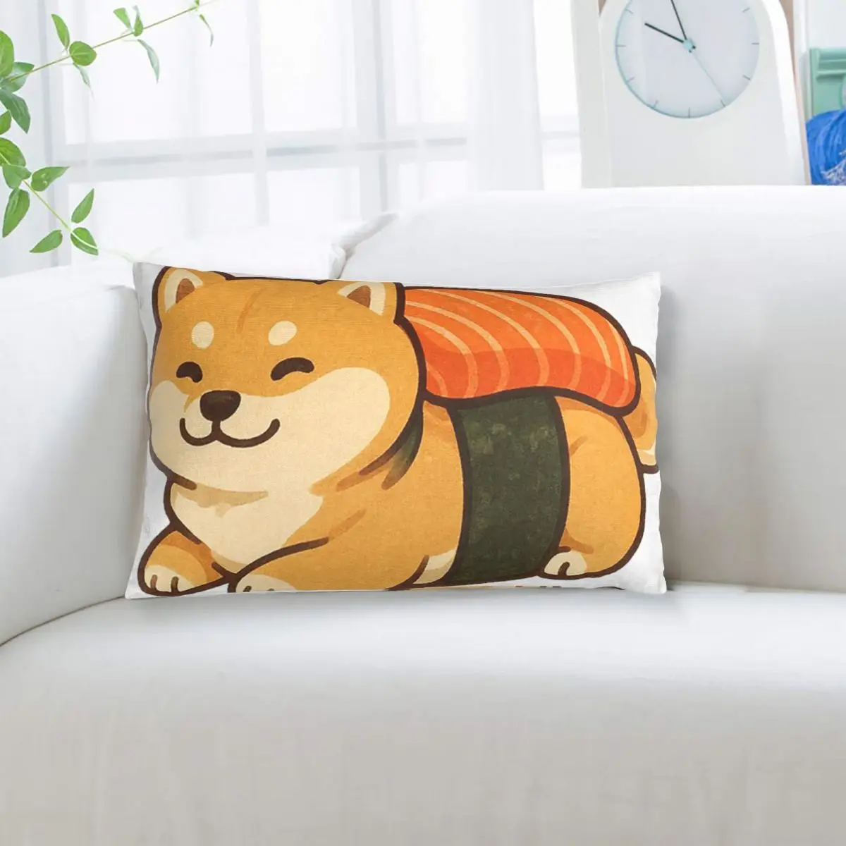 

Прямоугольная наволочка для подушки с изображением милого пса породы Шиба-ину, декоративная наволочка для спальни, дома, для комфорта, декоративная подушка