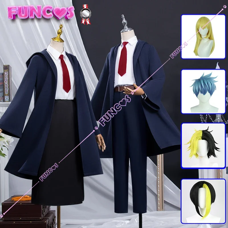 Anime Mashle Magic and Muscles Cosplay Costume parrucca Mash Lance Lemon Dot Finn Rayne Magic Academy uniforme Blue Robe parrucca camicia cravatta