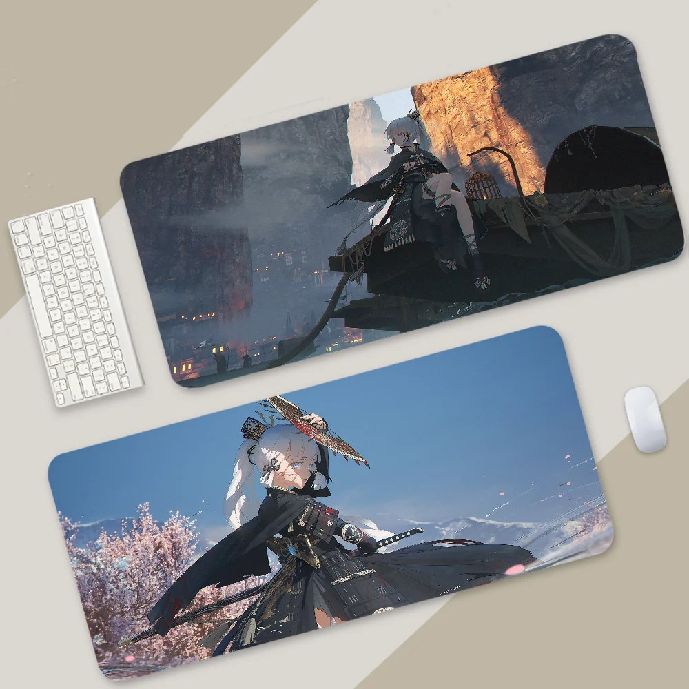 Kamisato Ayaka Genshin Impact Mousepad Large Gaming Mouse Pad LockEdge Thickened Computer Keyboard Table Desk Mat