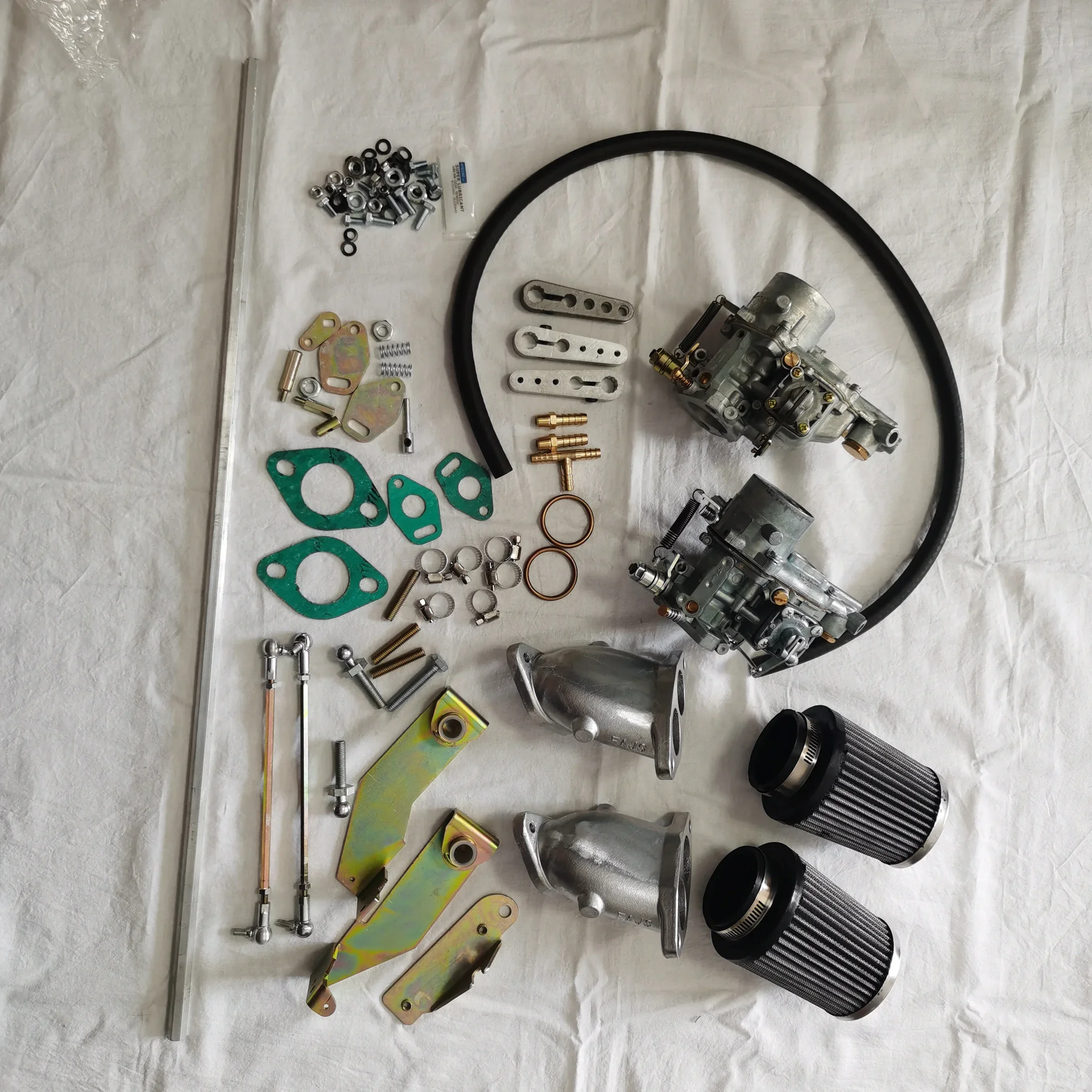 2026 FAJS NO CZ5-2-34-8 المزدوج 34ICT المكربن لشركة فولكس فاجن نوع 1 FAJS 34ICT CARB KIT ثنائي المنفذ المنوع رابط القضيب العلوي