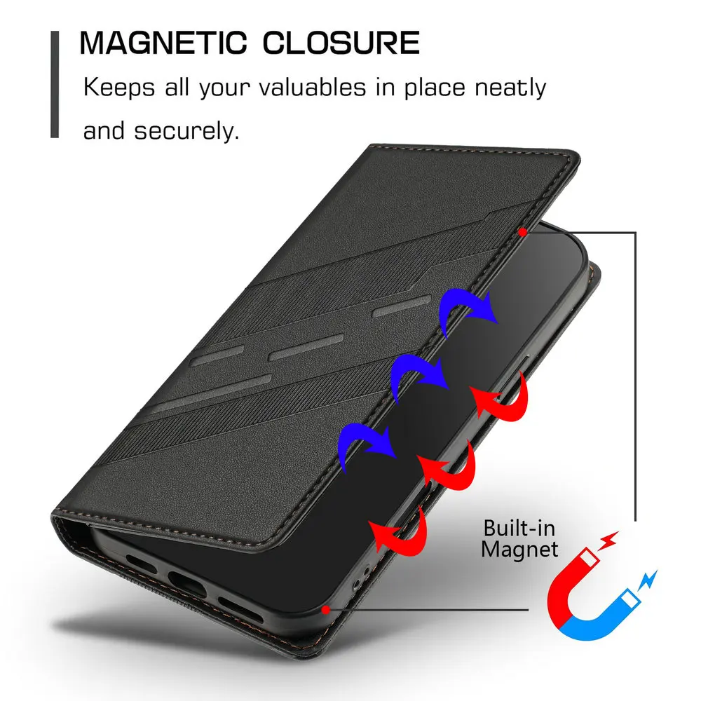 For Oneplus 15 13R 12 12R 11 11R 5G Leather Wallet Case Magnetic Card Shell OnePlus 13 Case One Plus 9 Pro 10 T 10R 10T 15R 15T