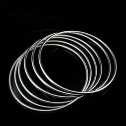 Chinese Linking Rings 6 Rings Set,Magnetic Lock 30cm Chrome Magic Tricks Stage Street Magia Illusion Gimmick Props Professional