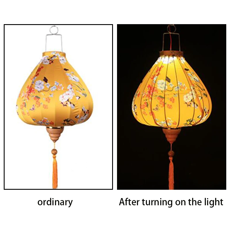 Chinese Silk Lantern Traditional Japanese Vietnam Lantern Balcony Outdoor Party Spring Festival New Year Hanging Lanterns
