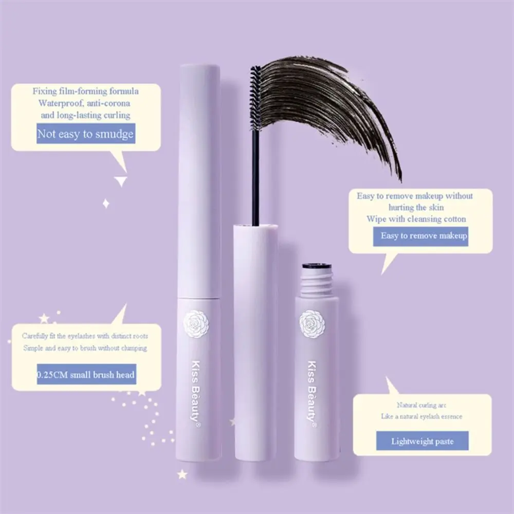 Mascara riccio resistente al sudore trucco occhi impermeabili spessi strumento cosmetico a lunga durata senza sbavature donna