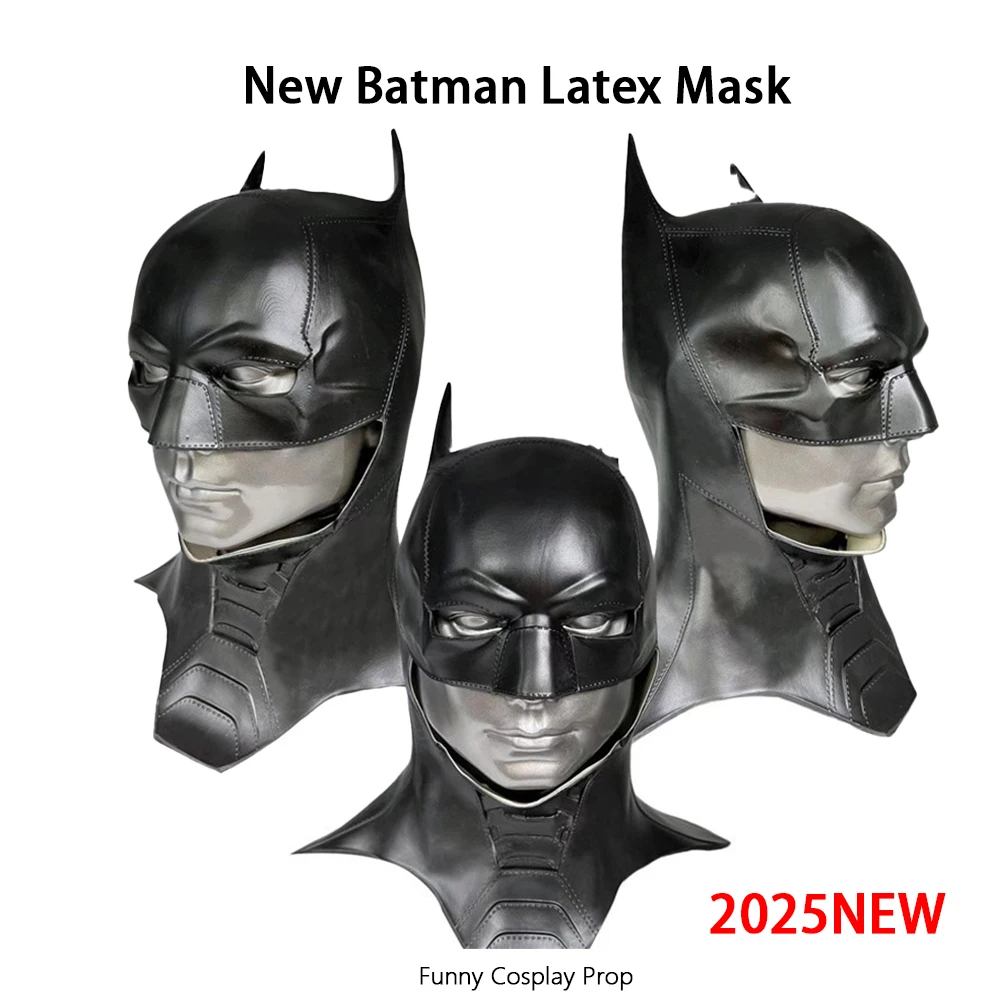 Professionelle Batman-Latexmaske – Filmpräziser Dark Knight-Kostüm-Kopfbedeckung für Halloween, Cosplay und Filmveranstaltungen, Filmqualität