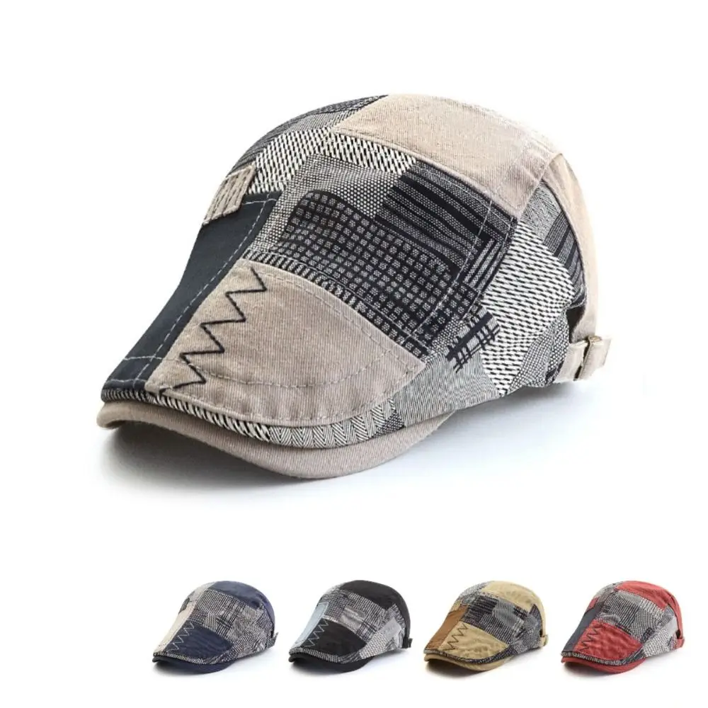 تنفس قابل للتعديل الرجال قبعة بيسبول أغطية الرأس القطن غير النظامية منقوشة القبعات Boinas قبعة مسطحة الرسام قبعات واقية من الشمس