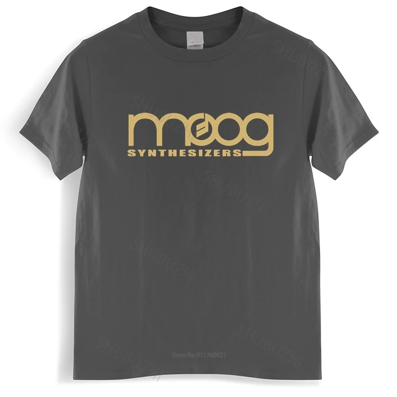 Baumwolle T-Shirt Männer Rundhals ausschnitt Tops Moog Synthesizer schwarz Kurzarm T-Shirt Männer Sommer T-Shirt Homme schwarz T-Shirt