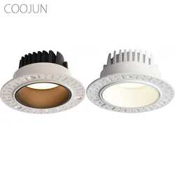 COOJUN Smart Dimmable LED Recessed Downlight Rimless Anti Glare 7W 12W Spot Lights Minimalist Bedroom Living Room Downlight