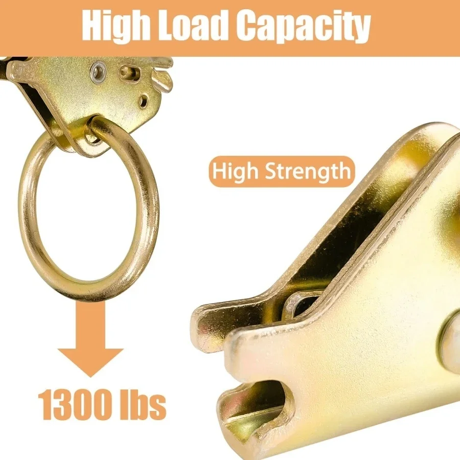 2/4/8 Packs Steel E-Track O-Ring Tie-Down Anchors for E-Track Tie-Down System Secure Cargo in Enclosed Flatbed Trailers