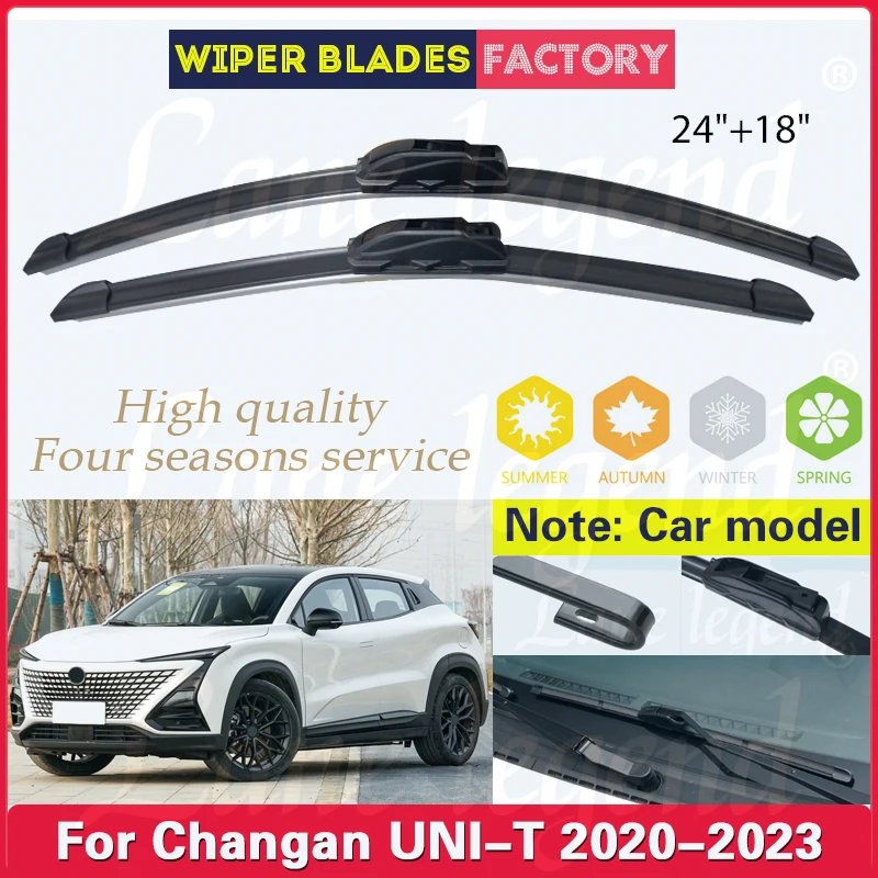 

Car Front Wiper Blades For Changan UNI-T UNI T 2020 2021 2022 2023 Windshield Windscreen Window U J Hook 24"+18" Car Accessories