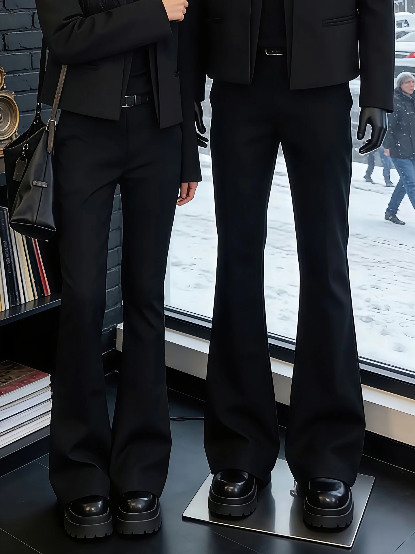 

Bla Straight Leg Micro Flared West Pants Men Women Cleanfit Casual Trousers Spring Season Faionable Slim Fit Suit Pants