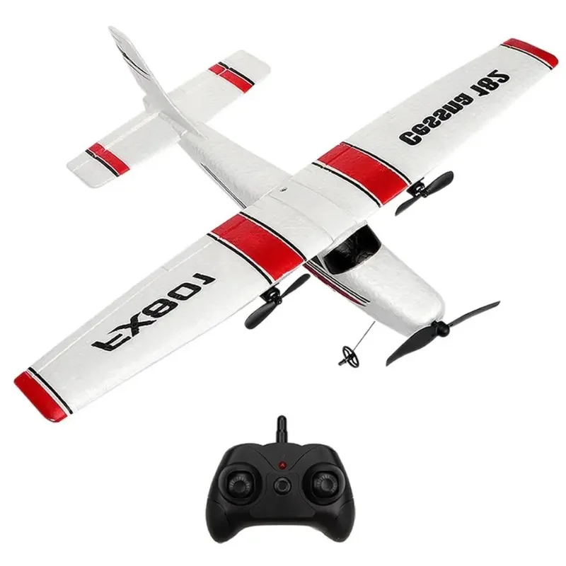 Beginner Electric RC Airplane RTF Epp Foam Remote Control Glider Plane Cassna 182 Aircraf More Battery Increase Fly Time