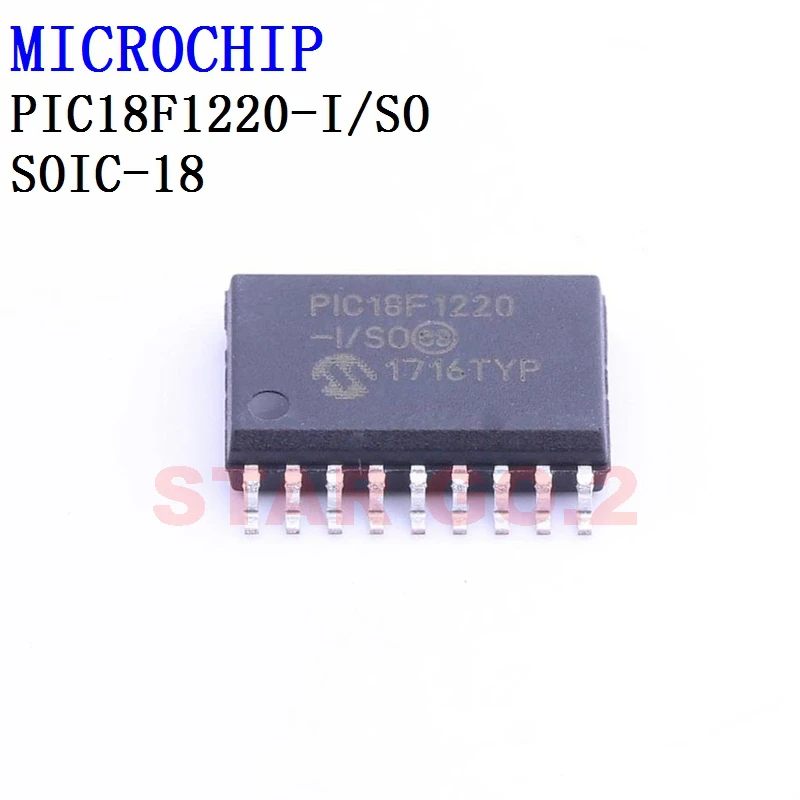 

2PCSx PIC18F1220-I/SO SOIC-18 MICROCHIP Microcontroller