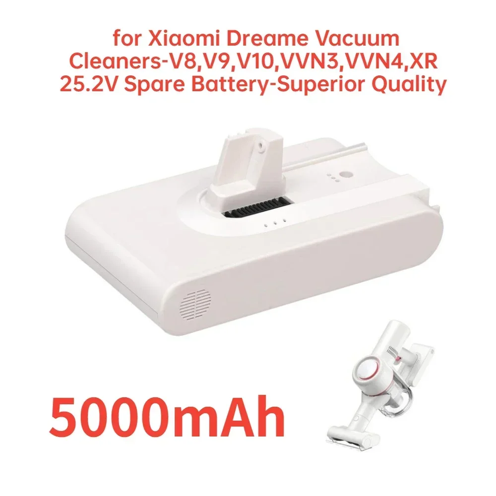 5000mAh 18650 Li-Ion Battery Pack -Spare Battery for Xiaomi Dreame V8,V9,V10,VVN3,VVN4, XR Lithium Ion Battery Vacuum Cleaner