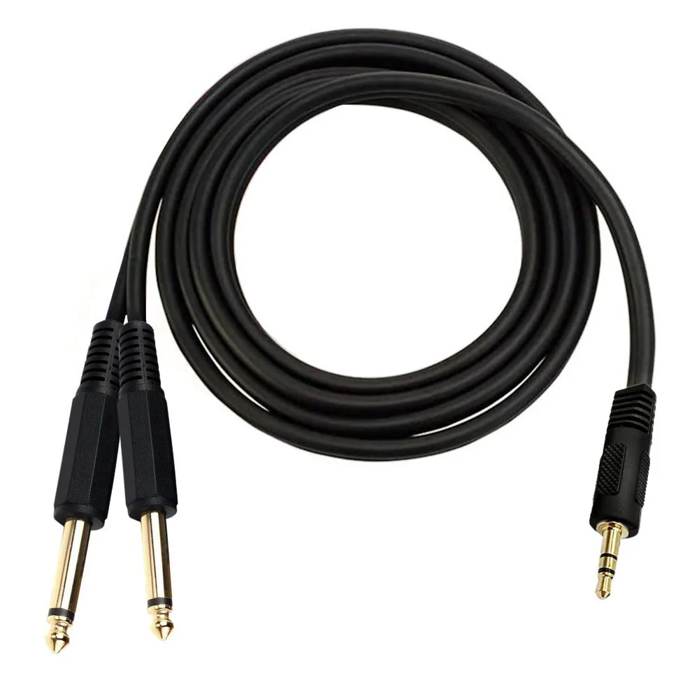 Jack 3.5mm to Dual 6.5mm Adapter Cable For iPod iPhone Speaker Multimedia 3.5mm 1/8