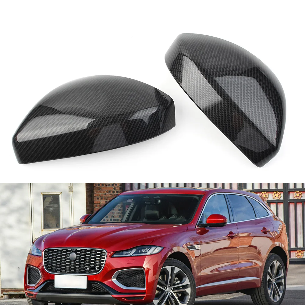 Car Side Mirror Cover Cap 2Pcs For Land Rover Discovery Sport Freelander Range Rover Evoque Velar For Jaguar F-Pace E-Pace