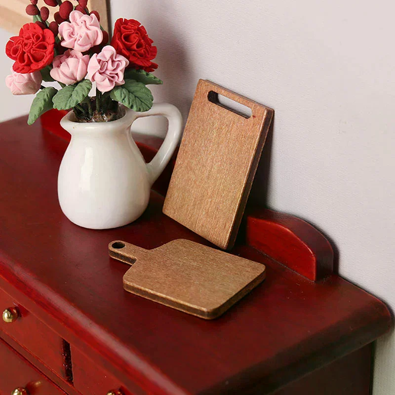 /Cna/5pc/Set 1:12 Dollhouse Miniature Chopping Board Simulation Cutting Board Bread Dessert Board Model Kitchen Decor Toy Doll