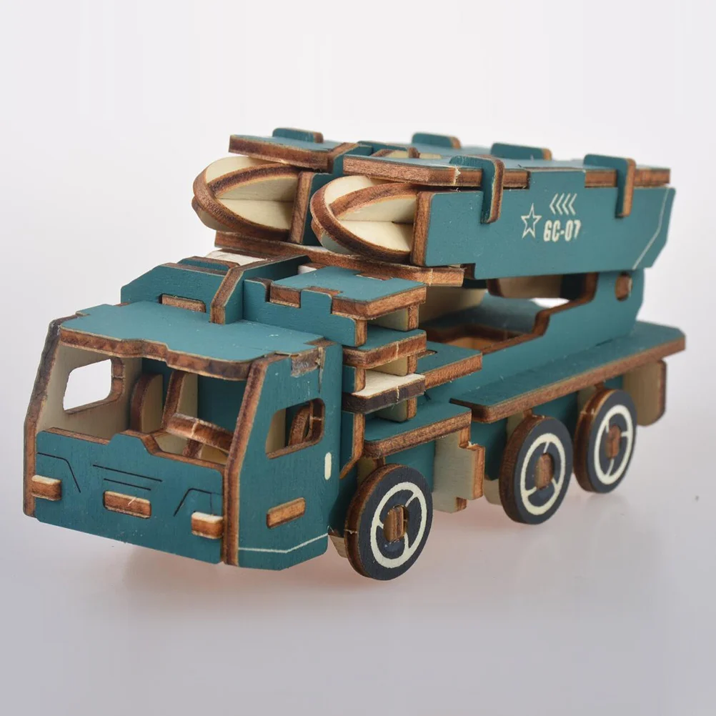 3D Houten Puzzel DIY Handgemaakte Doosverpakte Launcher Educatief Spel voor Kinderen Felgekleurde Houten Breinbreker voor Creativiteit