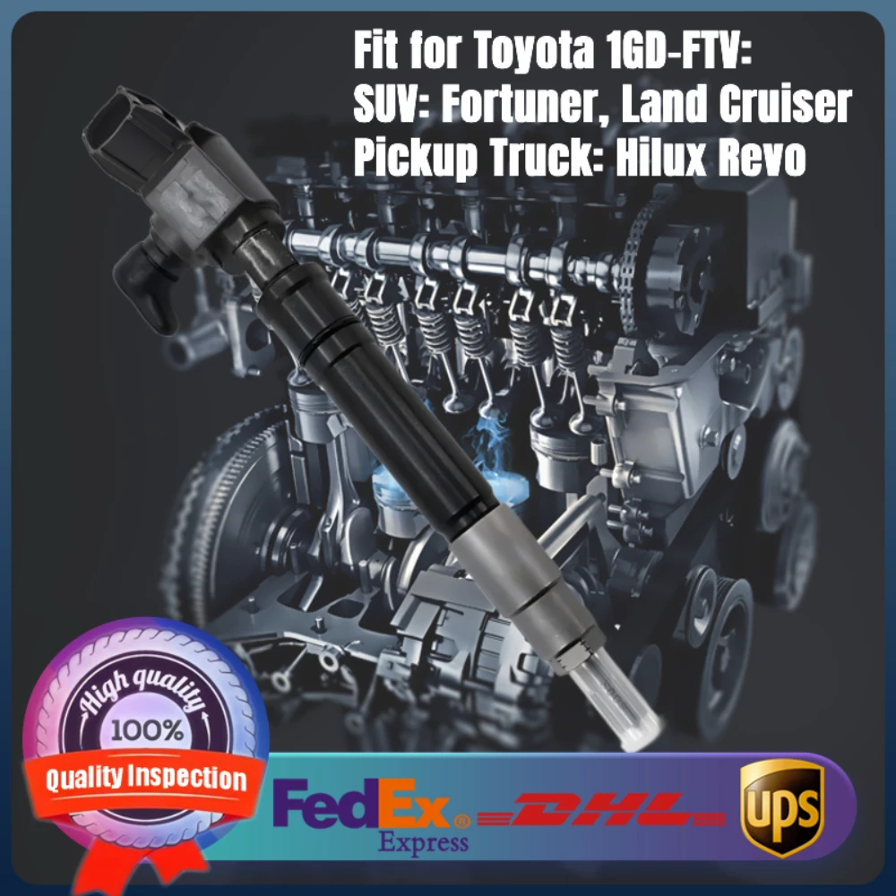 

Fuel Injector 23670-0E010 295700-0160 23670-0E020 295700-0550 for Toyota Hilux Revo Truck SUV Fortuner Land Cruiser 1GD-FTV