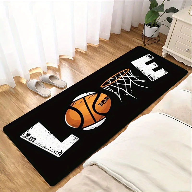 Retro Guitar Amplifier Long Runner Rug  Orange Amp Panel Rock Music Instrument Print Unique Kitchen Hallway Entry Decor Area Rug