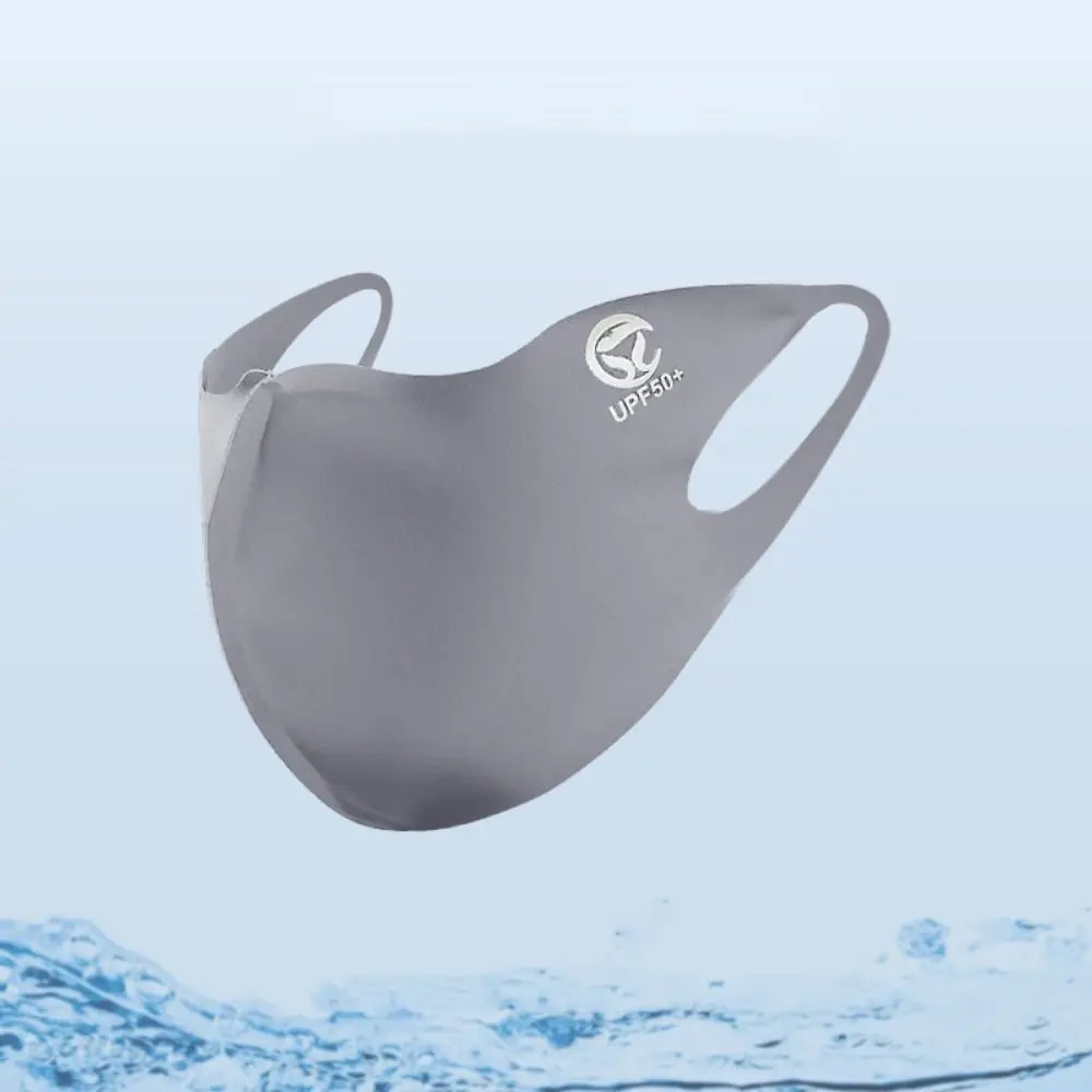 

Thin Sunscreen Face Scarf Ice Silk Mask Face Mask Solid Color Face Cover UV Protection Sunscreen Veil Face Gini Mask Cycling
