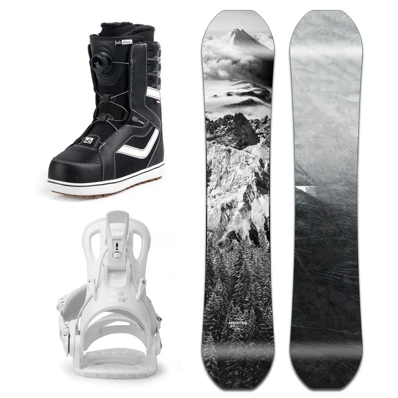 

Flat Snowboard Fixed Flower Snowboard Fast Wear Adult Snowshoe Snowshoe Set