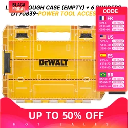 DEWALT DT70839-QZ Large Tough Case With 6 Dividers Divider Screws Bits Accessory Storage Box Dewalt Drill Driver Bit Tool Case