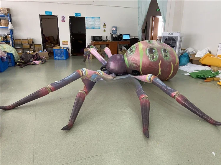 Halloween Outdoor Decoration Building Wall Hanging Inflatable Spider