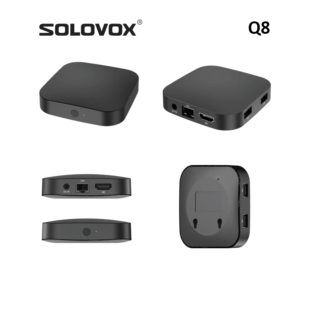 SOLOVOX Q8 TV Android 11 Cherry Box 4G 32G S905Y4 رباعي النواة WIFI 5G Dual STALKERID مشغل الوسائط AV1 4K XTREAM فك