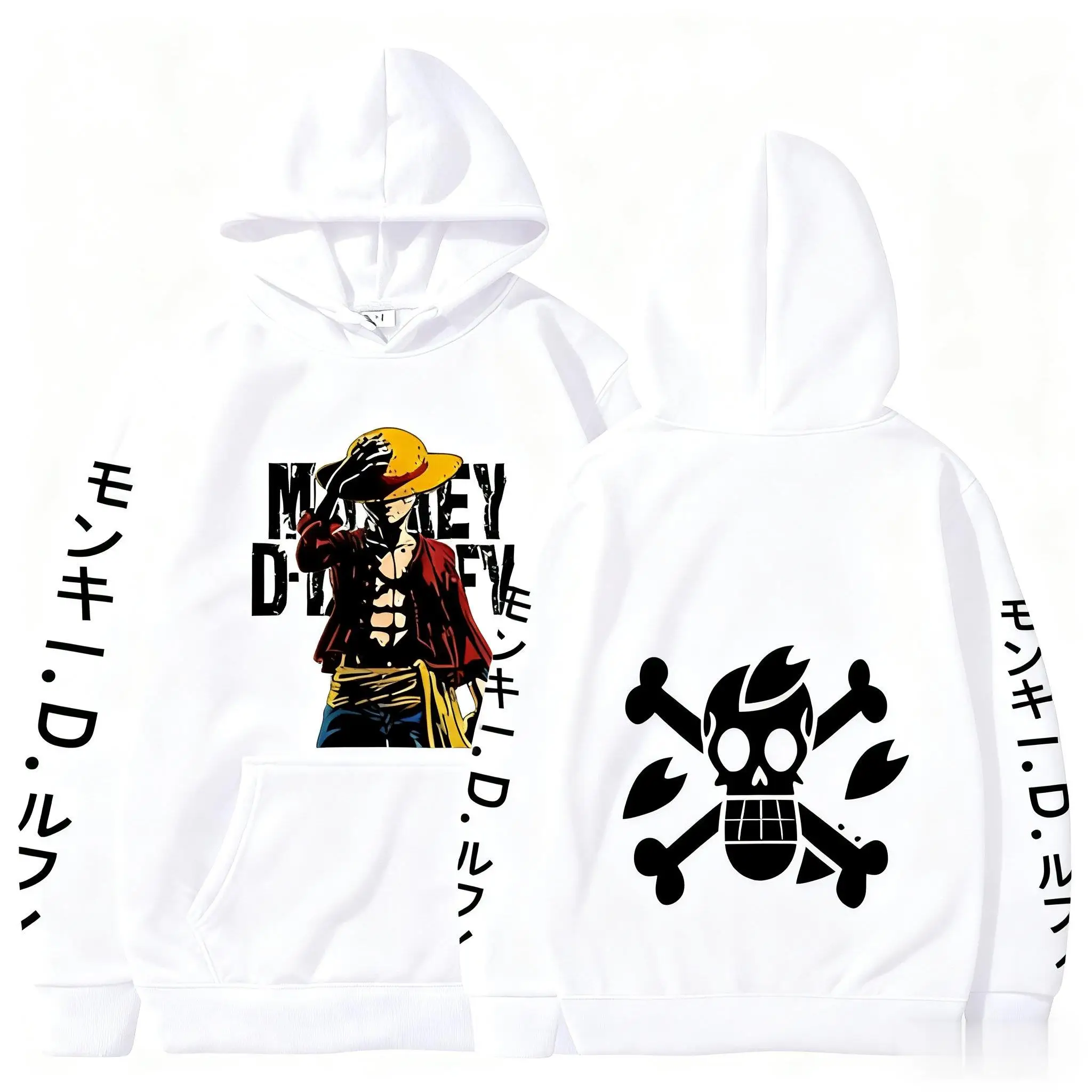 

Новая толстовка с принтом аниме One Piece: Монки Д. Луффи, унисекс, мужская и женская, спортивная, в стиле Y2K, 2026 год