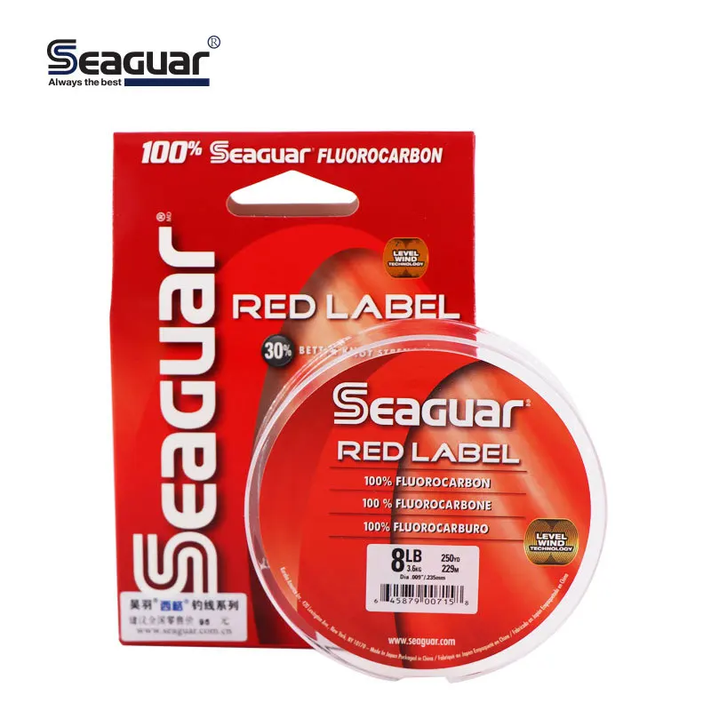 100% Original Japan Seaguar Red Label Fluorocarbon Fishing Line Fluorocarbon Carbon Fiber Monofilament Carp Leader Line