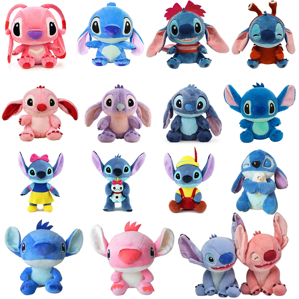 20 سنتيمتر-25 سنتيمتر أنيمي ديزني Kawaii ليلو وستيتش ألعاب من نسيج مخملي دمية لطيف الكرتون غرزة الملاك لينة محشوة دمى هدايا أعياد ميلاد للأطفال #1