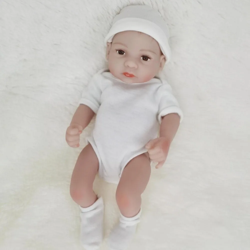 10-Inch Realistische Handgemaakte Reborn Mannelijke Pop Collectie Props Zachte Lijm Speelhuis Speelgoed 28 Cm Wit pak Pop 112