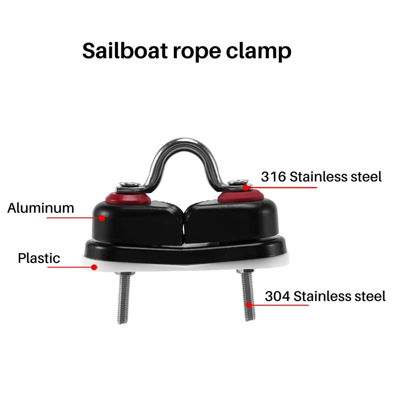 AD08-Anodized Aluminium Cam Cleat Boat Cam Cleats Matic Fairlead Marine Sailing Sailboat Kayak Canoe Dinghy Accessories