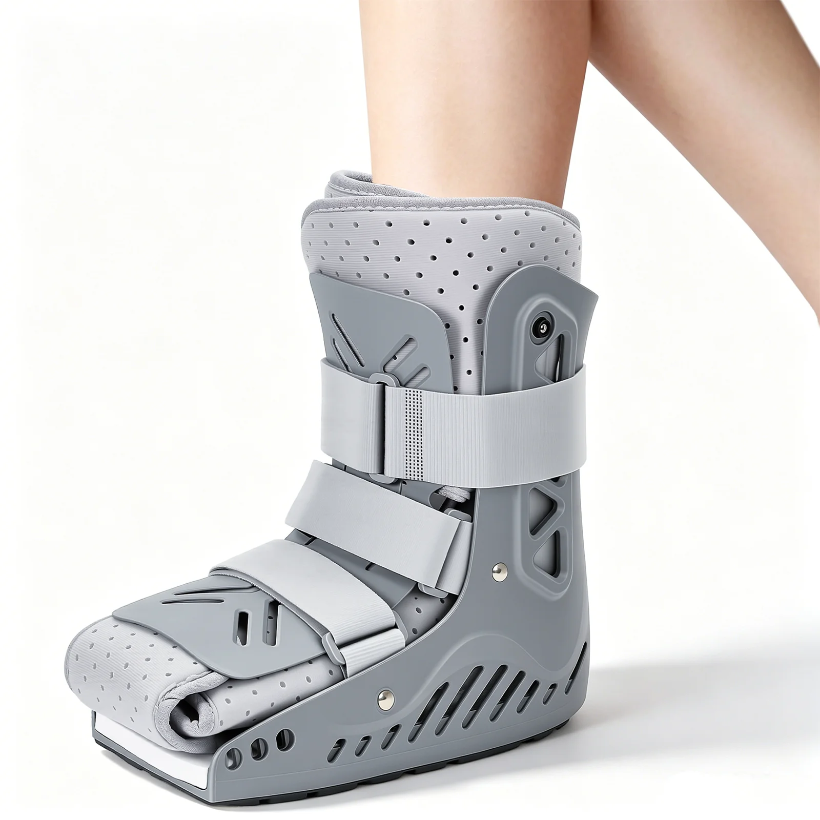 1 Stück Air Walker Fraktur-Stiefel, aufblasbarer Gehschutzstiefel für gebrochene Füße, Frakturen, Verstauchungen, passend für den linken oder rechten Fuß und Knöchel.