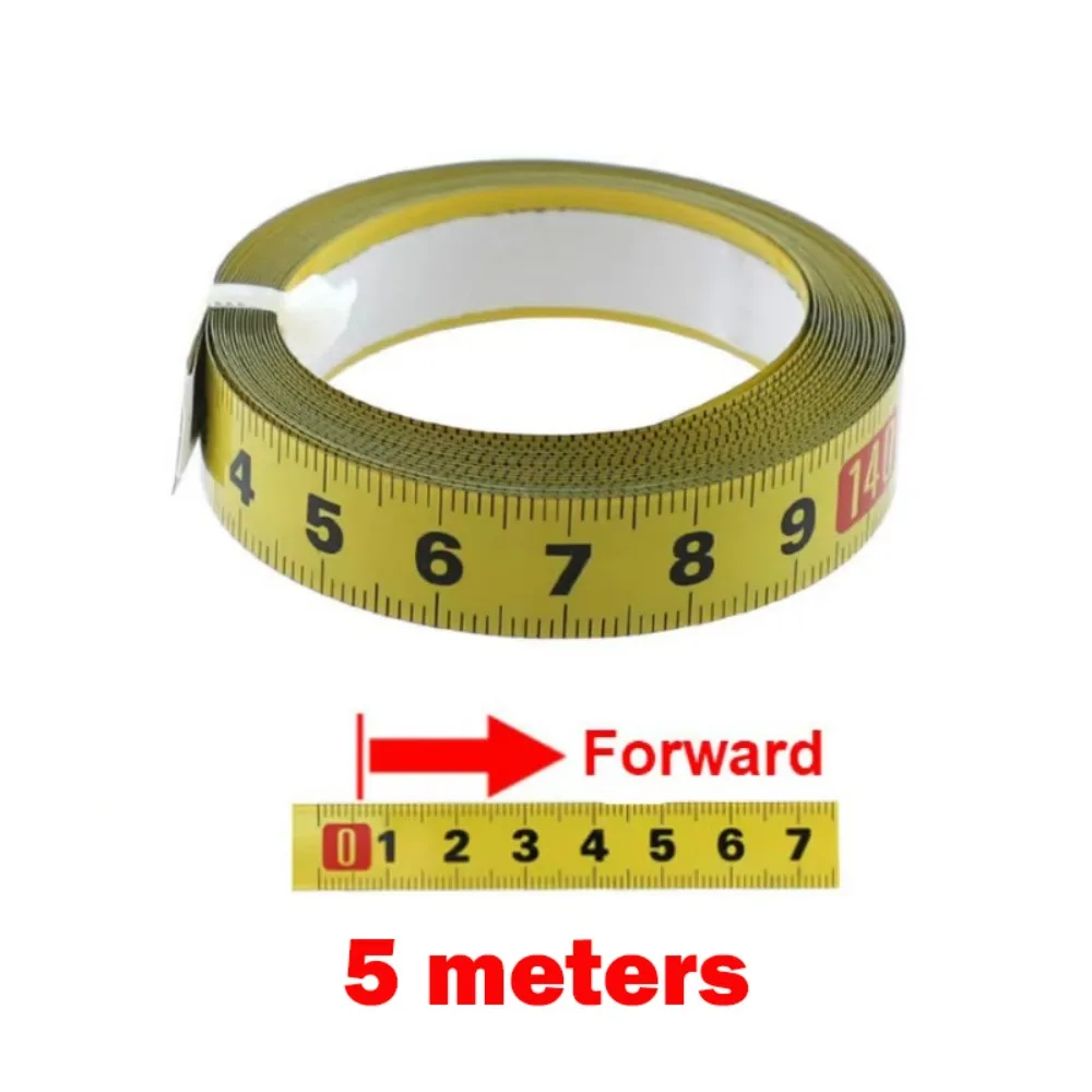 High Quality Self-Adhesive Measuring Tape Steel Material 13MM Width Miter Track Tape 1-5 Meters Metric Scale Metal Tape Measure